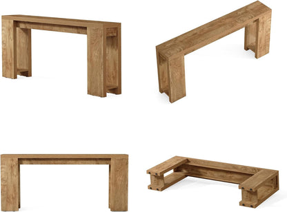 70.9-Inch Long Console Table, Narrow Sofa Table behind the Couch, Farmhouse Console Table for Living Room, Entryway, Hallway