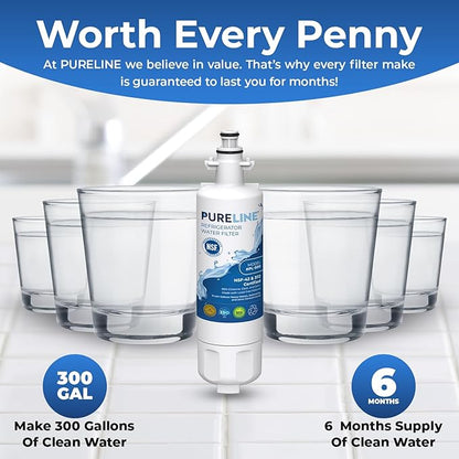 Pureline 9690, LT700P Replacement for LG LT700P, Kenmore Elite 9690, Kenmoreclear 46-9690, ADQ36006101, HDX FML-3, Refrigerator Water Filter - Reduces Bad Taste & Odor