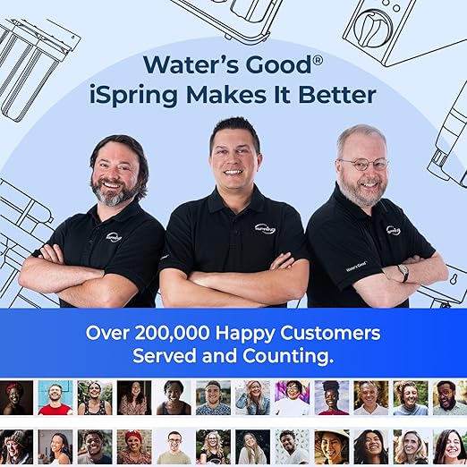 iSpring WGB31B-PF Whole House Water Filter System, SGS-Tested to Remove up to 99% PFAS, 3-Stage Filtration Reduces Sediment, Chlorine, Taste & Odor, 10-Inch Filters, 1" Inlet/Outlet