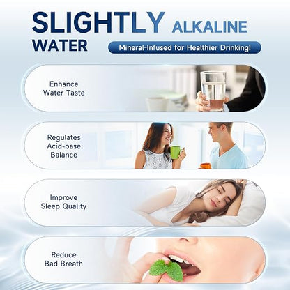 AQUALTRA USF-3B-10 Slightly Alkaline Under Sink Filter System, 8K-32K Gal, Reduce PFOA, PFOS, Chlorine, Lead, Mercury, Chloramine, Fluoride, Microplastics Particles, Bad Taste & Odor