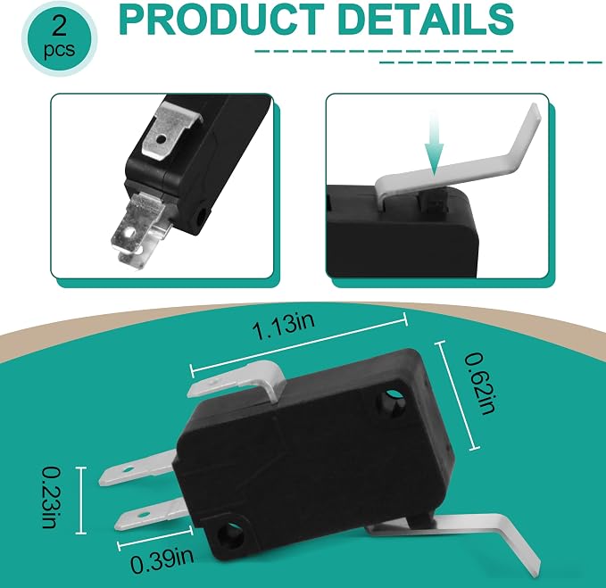 7305150 Water Softener Rotor Position Switch fits for GE Kenmore Replaces 7030705 7030713 9001800 WS21X10003Replacement Part 2 Pcs