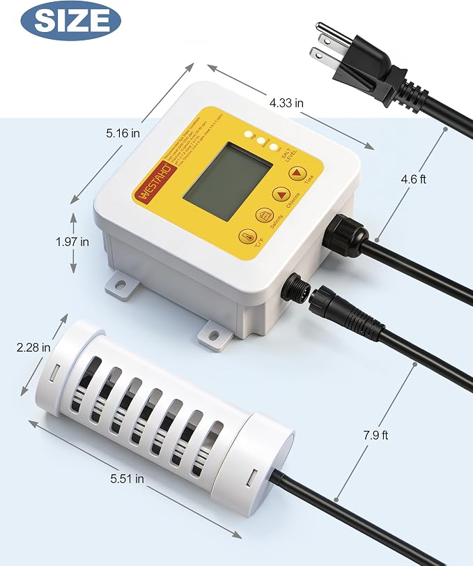 Salt Chlorine Generator, Westaho Hot Tub Salt Water Conversion Kit with USA Titanium Salt Cell, Designed for Hot Tubs & Swim Spas Up to 2200 Gallons, Chemical-Free