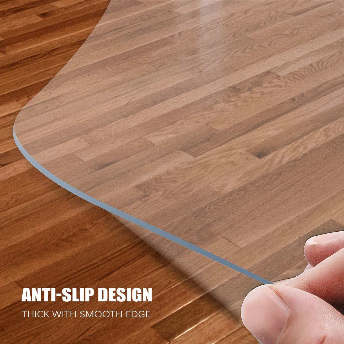 Clear Chair mat for Hardwood Floor 46 x 72 inches Transparent Floor Mats Wood/Tile Protection Mat for Office & Home (46" X 72" Rectangle)
