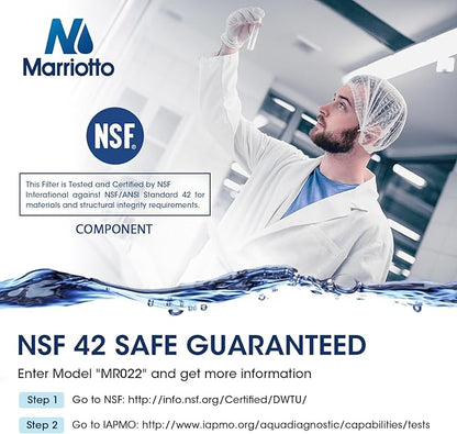 MARRIOTTO MR022 Water Filter, Compatible with Frigidaire refrigerator EPTWFU01, EWF02, Pure Source Ultra II and Pure Air Ultra 2 Air Filter (3+3)