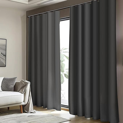 Cbsroro Room Divider Blackout Curtain Track Curtains Wall Dividers Panels Screen for Living Rooms Bedroom Office Privacy Partition Separation, W150 × L96 Inch,1 Panel, Black