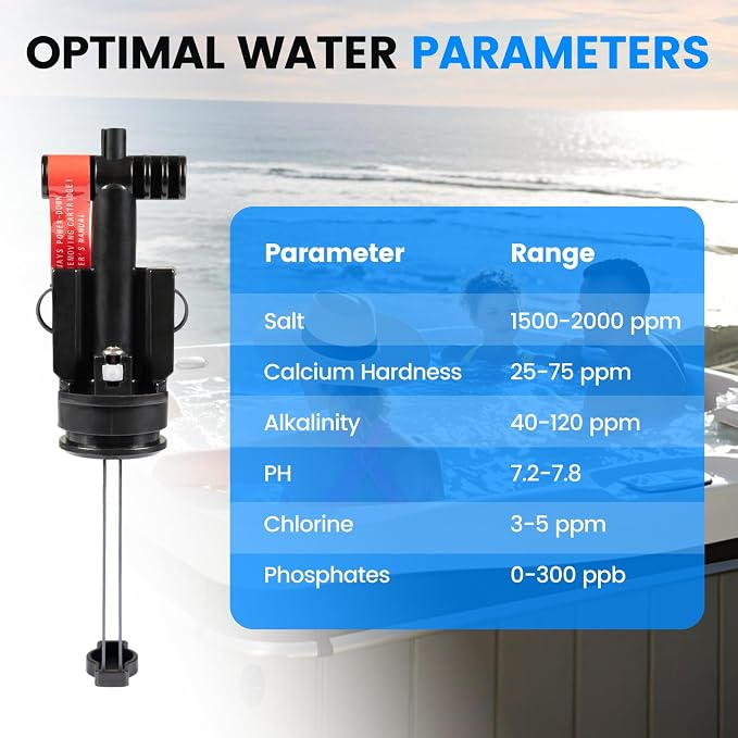 Salt Water System Replacement Cartridge for Hot Spring Spas – High-Performance Chlorine Generator for Crystal Clear, Soothing Water Black,3 Pack | Titanium Chlorine, Less Scale & Irritation, for Hot Springs Highlife/Limelight, Caldera Utopia/Paradise, ...