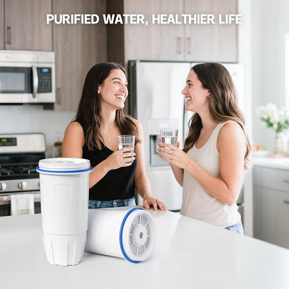 Water Filter Replacement Fit for Zero Pitcher and Dispensers ZR-001 ZR-004 ZR-017 ZS-008, Removes TDS for Pure Taste, 5-Stage Filtration System to Reduce Lead, Chlorine & PFOA/PFOS, 6 Pack, by NUTTUTO