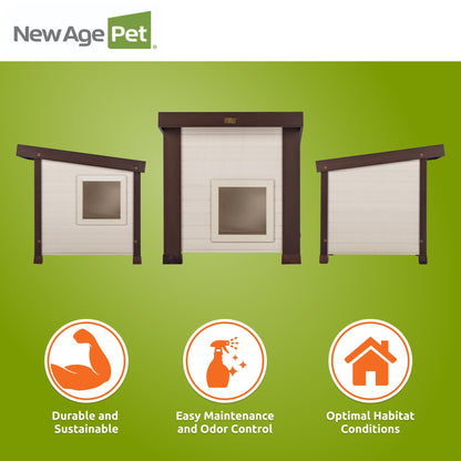 Outdoor Cat House, Weather‑Resistant, Dual Door Flaps, 21" W x 20" H