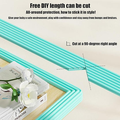Soft Extra-Wide Edge Protector for Baby, 16.4ft Baby Proofing Edge Guards Padding Self-Adhesive Double Sided Tape, Safety Guards Proof Foam Padding for Sharp Edges, Table, Desk, Furniture Black