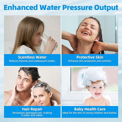 Hibbent Shower Filter for Hard Water, High Output Shower Head Filter to Remove Chlorine and Fluoride, 20 Stage Showerhead Filter with Vitamin C, Reduces Dry Itchy Skin, and Eczema, Oil-Rubbed Bronze
