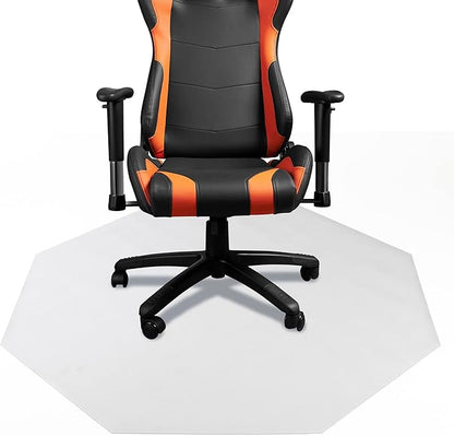 DESKU - Octagon Gaming Chair Mat, Computer and Office Chair Mat for Hard Floors, Clear, 46 Inches x 49.5 Inches, Made in The USA