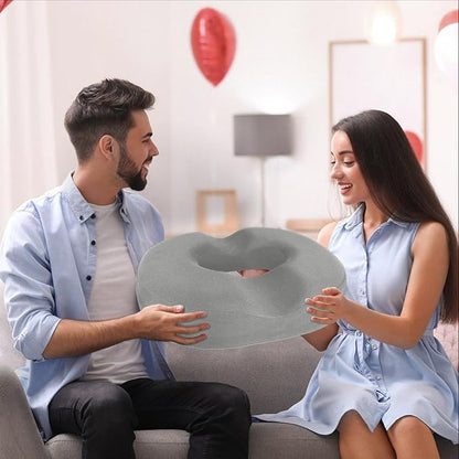 BlissTrends Donut Pillow Seat Cushion, Chair Cushions for Postpartum Pregnancy & Hemorrhoids, Tailbone Pain Relief Cushion, Memory Foam Lifting Cushions for Office&Home Chairs (Light Grey, XX-Large)