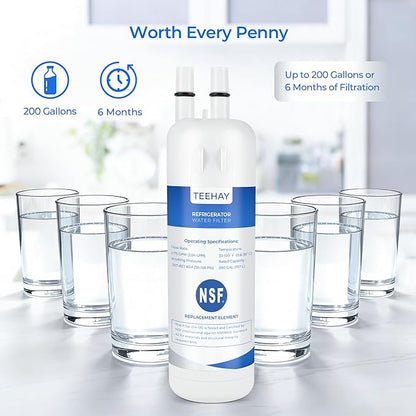 TEEHAY 9081 Water Filter Replacement, Compatible with Whirlpool P5WB2L, P4RFWB, Kenmore P4RFKB2, Kenmore 9930, 46-9930, 9081, 46-9081, 9930P, 469930, 04609930000 (2 Pack)