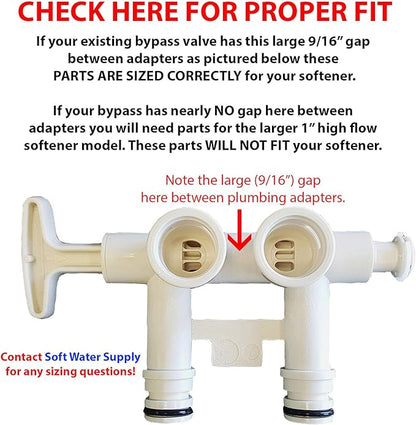 7280203 - Water Softener Installation Adapter Kit with (2) clips, (2) o-rings and silicone o-ring lubricant
