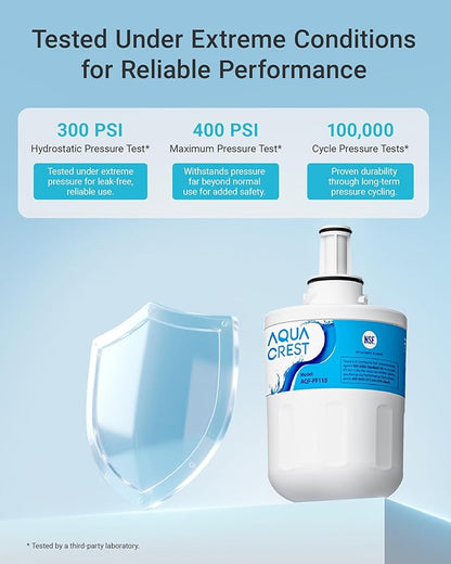 AQUA CREST DA29-00003G Refrigerator Water Filter, Replacement for Samsung® DA29-00003G, DA29-00003B, DA29-00003A, Aqua-Pure Plus, HAFCU1, RFG237AARS, FMS-1, RS22HDHPNSR, RSG257AARS, WSS-1 (1 Pack)