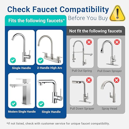 LCF 360° Rotating Stainless-Steel Faucet Water Filter - High Flow, Mineral-Enhanced Tap Water Filter, Reduces Chlorine, Heavy Metals and Bad Taste, Easy Install, 320 Gallons, Kitchen Sink Ideal