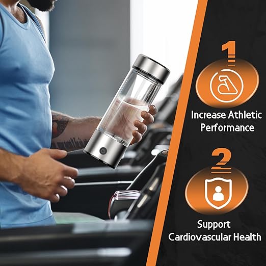 Fakllod Hydrogen Water Bottle Generator, Portable Rechargeable aquahealth Hydrogen Water, Hydrogen Water Ionizer Machine, with SPE/PEM Technology, for Home Office Travel Fitness Drinking