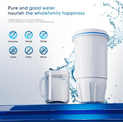 BOGDA 2 Pack Water Filter Replacement Zero, 5-Stage Compatible with Zero Pitcher and Dispenser, Fit for Zero Filter Water Replacement Filters and ZR-001 ZR-017 ZR-004