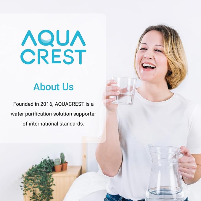 AQUA CREST PF-AL Alkaline Water Filter Replacement for Waterdrop® Pitchers | Replacement for Waterdrop® Pitcher and Dispenser & PF-AL Filter, Reduces PFOA/PFOS, Chlorine, Last Up to 100 Gallons, 3 Pack