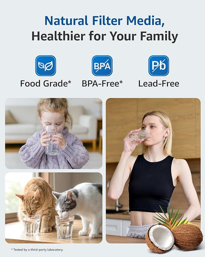 Maxblue Replacement for GE® RPWFE®, RPWF (with CHIP) Refrigerator Water Filter, Compatible with WSG-4, WF277, GFE28GMKES, PFE28KBLTS, GFD28GSLSS, PWE23KSKSS, GYE22HMKES, DFE28JSKSS, 4 Filters