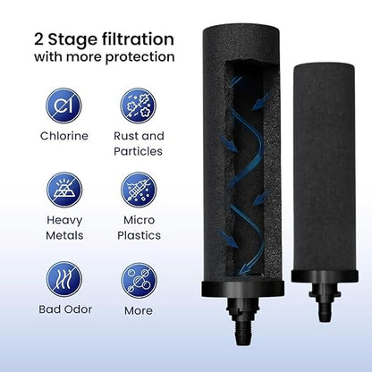 Phoenix Gravity 2.25G Water Filter System with Stainless Steel Stand & Tap