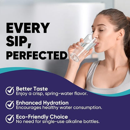 PUREPLUS EPTWFU01 Alkaline Refrigerator Water Filter, Compatible with Frigidaire EWF02, GP006, Pure Source Ultra II, RWF5800A, 2Pack