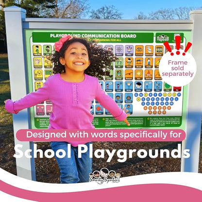 Weather-Proof Aluminum School Playground Communication Board for Autism - Outdoor Inclusive Communication Aid, Lightweight & Durable for Autism & Inclusive Play