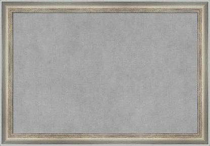 Amanti Art Silver Framed Magnetic Board 14x20 Small Vision Board for use with Magnets, 100% Metal Sheet to Display Items as Office Decor or for Home Organization in mudroom, Kitchen or Kids Room
