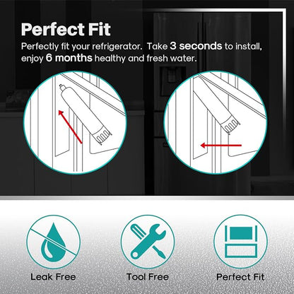 ICEPURE RPWF Refrigerator Water Filter, Replacement for GE RPWF (Not RPWFE), RWF1063, RWF3600B, WDS-RPWF, WSG-4, DWF-36, R-3600, AQF-RPWF, MPF15350, OPFG3-RF300, WF277, 1Pack