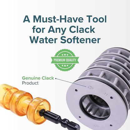 Clack WS1 Interior Repair Kit Bundle - Genuine OEM Parts Including Spacer Stack (CV3005), Downflow Piston (V3011), and Regeneration Piston (V3174) for WS1 Water Softener
