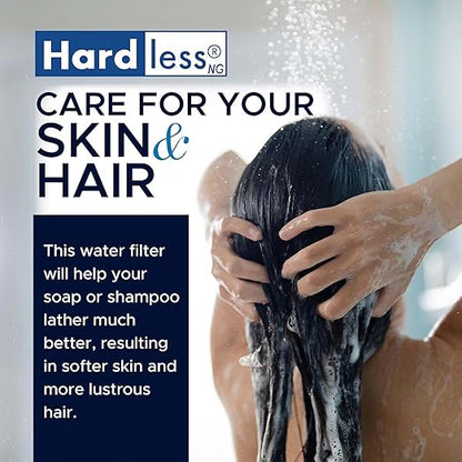 Hardless NG4L Whole House Water Filter- Salt-Free Softening Device - Reduces Limescale, Sediment & More - Compact, Easy to Install- Comes w/ 3/4" Inlet/Outlet - Filtration System for Extra Hard Water