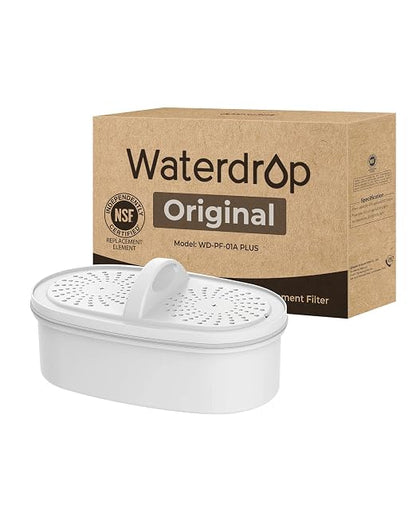 [Original] Waterdrop PF-01A Water Filter for Waterdrop Pitcher & Dispenser | NSF Certified, Reduces Lead, PFAS, PFOA/PFOS, Chlorine, Last Up to 3 Months or 200 Gallons, 1 Pack
