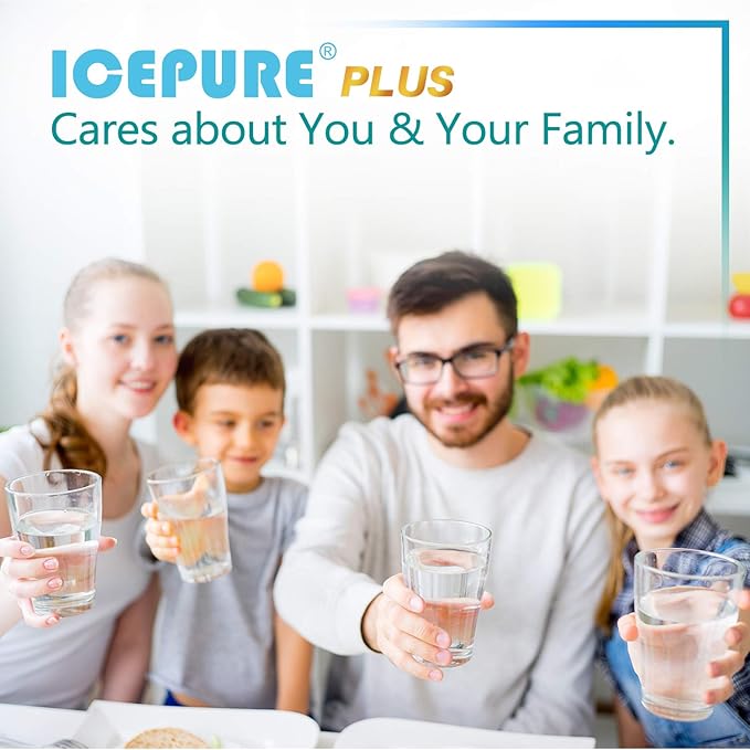 ICEPURE PLUS ADQ747935 NSF/ANSI 53 Certified Replacement for LG LT1000P MDJ64844601, Kenmore Elite 9980, LT1000PC ADQ74793501 LT1000 RWF4700A RWF4700AB Refrigerator Water and LT120F Air Filter,3Combo