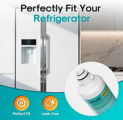 ICEPURE PRO BORPLFTR50 Refrigerator Water Filter Replacement for Bosch Ultra Clarity Pro BORPLFTR55, 12033030, 12028325, 11025825, 11032531, B36CT80SNS, B36CL80ENS, WFC100MF, WFS200MF,2PACK