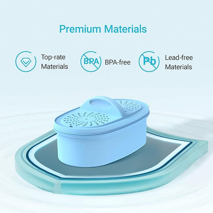 AQUA CREST PF-AL Alkaline Water Filter Replacement for Waterdrop® Pitchers | Replacement for Waterdrop® Pitcher and Dispenser & PF-AL Filter, Reduces PFOA/PFOS, Chlorine, Last Up to 100 Gallons, 3 Pack