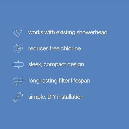 Brondell Shower Filter VivaSpring, Compact Brushed Nickel – High Output, 100% High-Purity KDF Filtration, With FF-30 Filter Cartridge, Filtered Shower Water for Healthier Skin & Hair