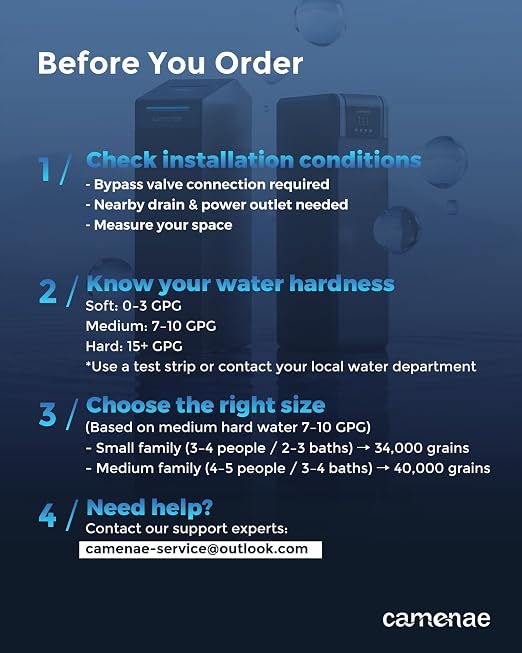 Water Softener System, 34,000 Grain Whole House Water Softener for 4–5 People, Digital Display, Up-Flow Regeneration, Vacation Mode & Easy Salt Access, CS21H-0935