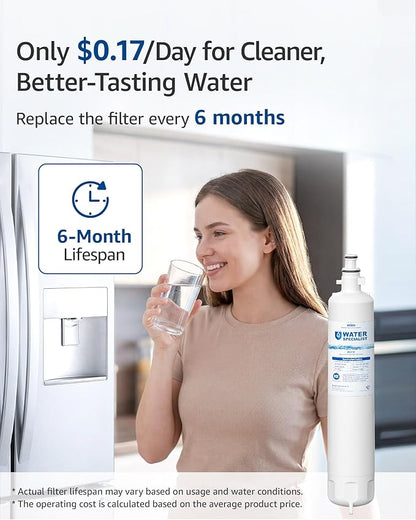 Waterspecialist WS619C Replacement for GE® RPWFE®, RPWF (Built-in CHIP) Refrigerator Water Filter, Compatible with GYS22GMNES, GYE22HSKSS, PYE22PELDS, GFE26GMKES, GFE28GYNFS, PFE28KYNFS, 2 Filters