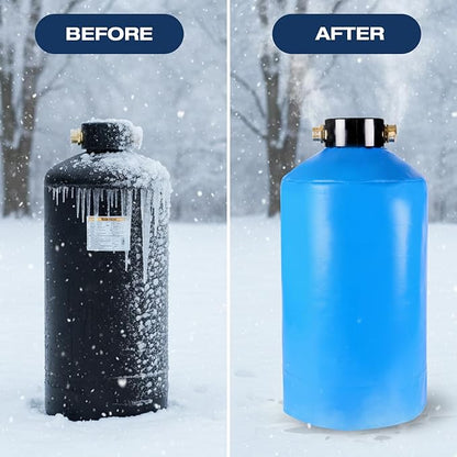 H&G Lifestyles Heated Water Softener Cover for Winter, 65W 110V Heating Pad, 158℉ Insulated Tank Jacket, Outdoor Waterproof & Sunproof Oxford Fabric 19.68"H x 9.5"D