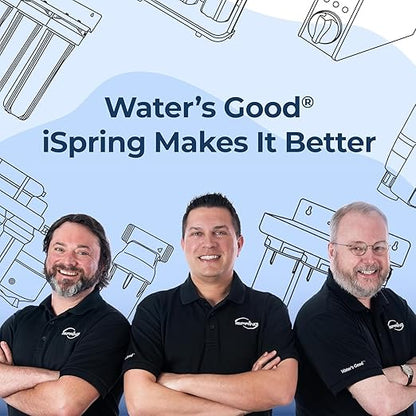 iSpring US31 Under Sink Water System, NSF Certified 3-Stage Water Filters, Reduces PFAS, Chloramine, Chlorine and More, Tankless Water Filter System with Faucet