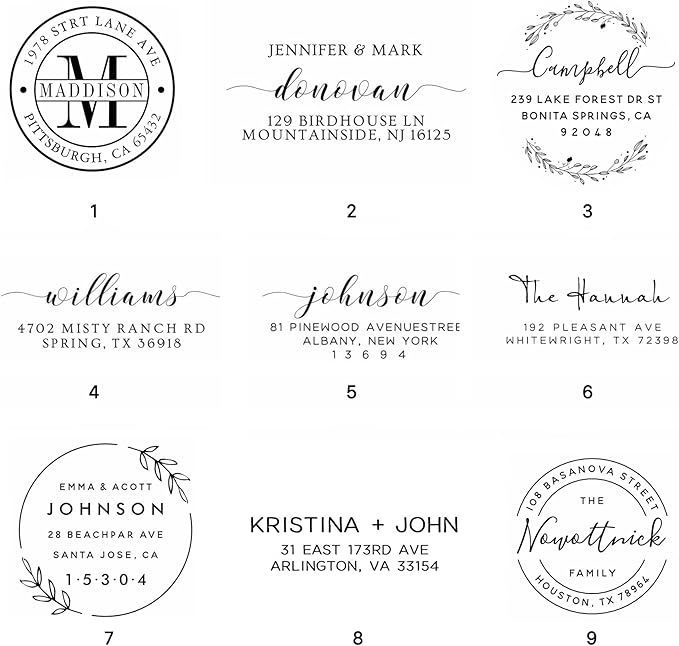 LOMENTICSCustom Self Inking Return Address Stamp, Make Return Addressing Easy - Up to 18 Designs - 15 Color Choices