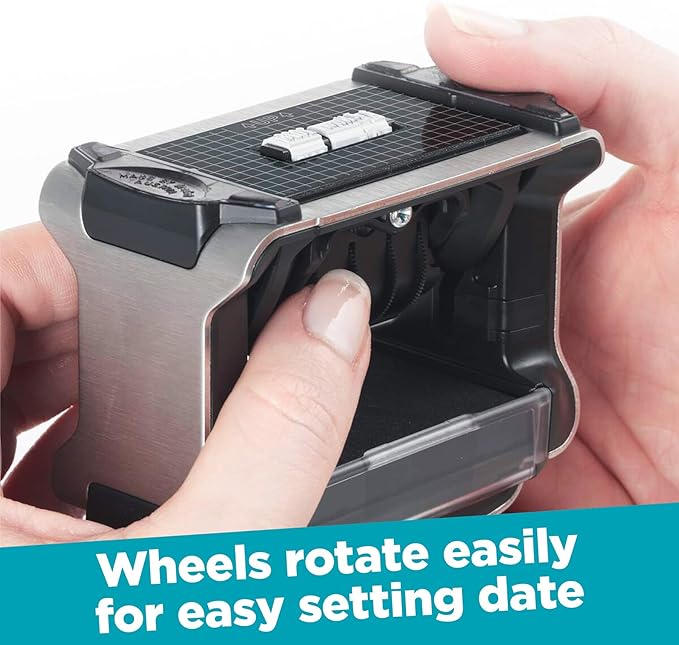 Trodat 5430 Professional Self-Inking Date Stamp with Received - Blue/Red 2 Color Ink
