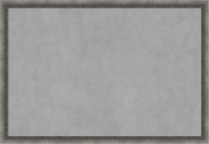 Amanti Art Grey Framed Magnetic Board 26x38 Large Vision Board for use with Magnets, 100% Metal Sheet to Display Items as Office Decor or for Home Organization in mudroom, Kitchen or Kids Room