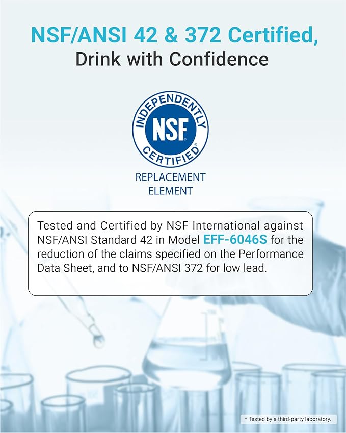 AQUA CREST LT1000PC ADQ747935 MDJ64844601 Refrigerator Water Filter, Replacement for LG® LT1000P®, LT1000PC, LT1000PCS, ADQ74793501, ADQ74793502, LFXS26973S, Kenmore 469980, 9980, 3 Filters