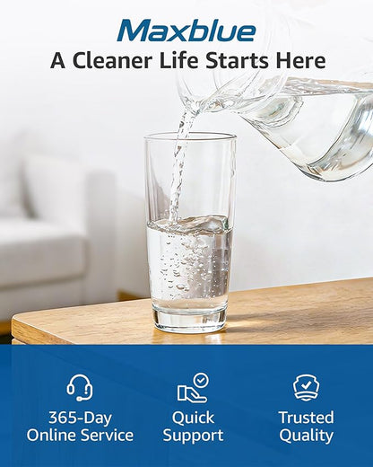 Maxblue Replacement for GE® RPWFE®, RPWF (with CHIP) Refrigerator Water Filter, Compatible with WSG-4, WF277, GFE28GMKES, PFE28KBLTS, GFD28GSLSS, PWE23KSKSS, GYE22HMKES, DFE28JSKSS, 4 Filters