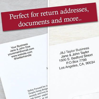 ExtraMark Return Address Stamp - Custom Self Inking Rubber Stamp - Personalized Stamp - Customizable Text with 15 Colors - Wedding Invitation & Housewarming Rubber Stamp