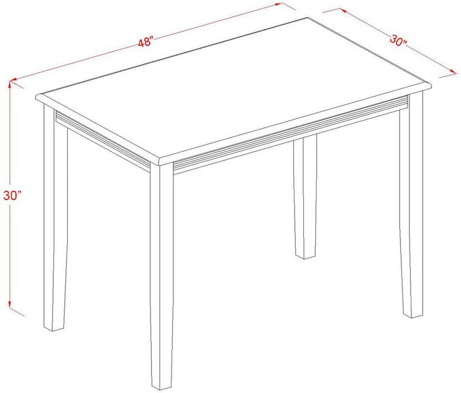 YAT-AWA-T Yarmouth Rectangle Modern Dining Table, 30X48 Inch, Walnut