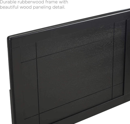 MOD-6221-BLK Archie Full Wood Headboard, Black