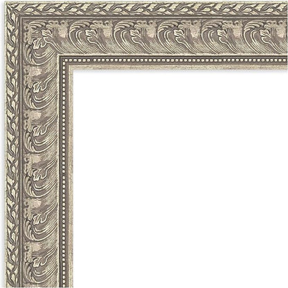 Amanti Art Silver Framed Magnetic Board 27x31 Medium Vision Board for use with Magnets, 100% Metal Sheet to Display Items as Office Decor or for Home Organization in mudroom, Kitchen or Kids Room