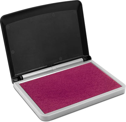 MaxMark Large Premium Magenta Purple Ink Stamp Pad -2-3/4" by 4-1/4" - Premium Quality Felt Pad